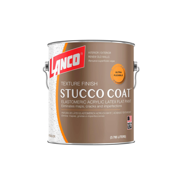 Pintura Stucco Coat elastomérica texturizada acabado mate de 1Gl