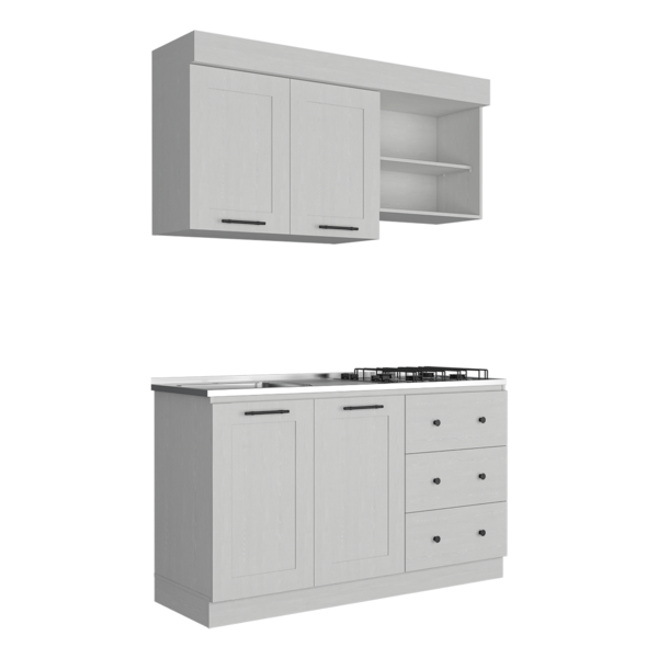 Genérico Muebles de Cocina Completa 180 y 240 cms Color Blanco Brillo  ref-47 : .es: Hogar y cocina
