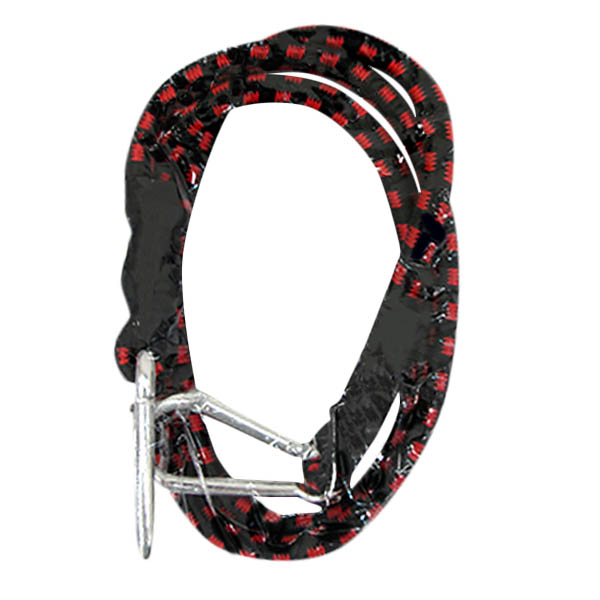 Cuerda elástica de 8mm color negro con rojo